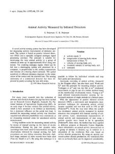 Animal activity measured by infrared dectors
