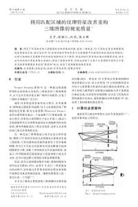 利用匹配区域的纹理特征改善重构三维图像的视觉质量