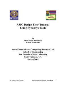 ASIC Design Flow Tutorial