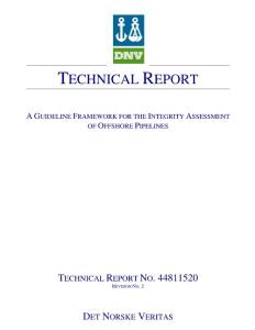 A guideline framework for the integrity assessment of offshore pipelines