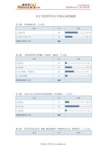 关于当代青年对于中医认识的调查报告