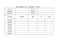 附表4.消费者（用户）意见反馈表