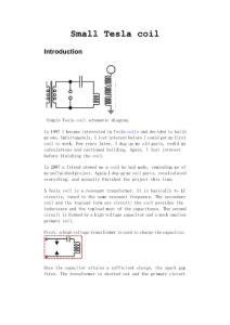 Small Tesla coil
