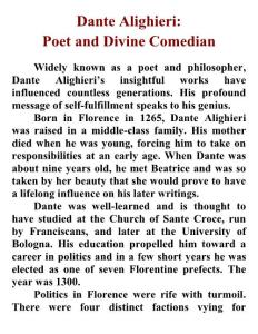 life of Dante