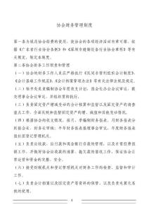 協(xié)會財(cái)務(wù)管理制度