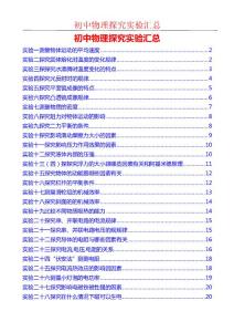 初中物理探究實驗匯總（28個）