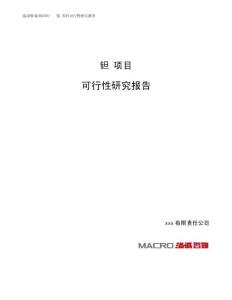 钽 项目可行性研究报告（总投资19000万元）（84亩）