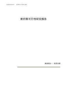 炭纤维可行性研究报告（总投资6000万元）（30亩）
