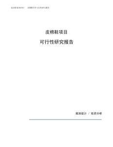 皮棉鞋项目可行性研究报告（总投资6000万元）（26亩）