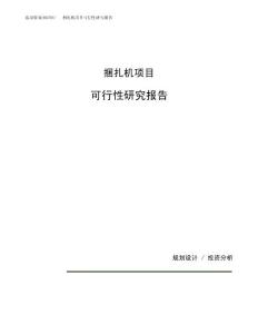 捆扎机项目可行性研究报告（总投资11000万元）（52亩）