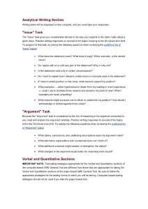 Analytical Writing Section(GRE)