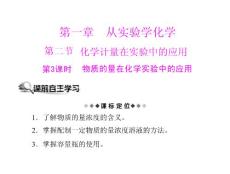 [原創(chuàng)]2011年《隨堂優(yōu)化訓(xùn)練》化學(xué) 新課標(biāo)人教版 必修一 第一章 從實驗學(xué)化學(xué) 第二節(jié) 第3課時 物質(zhì)的量在化學(xué)實驗中的應(yīng)用 [配套課件]