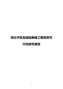 双台子区加油站新建工程项目可行性研究报告