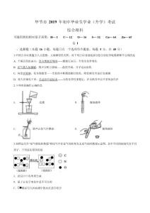 2019年贵州省毕节市中考化学试题（原卷版）