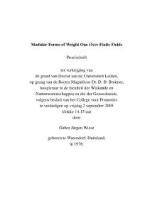 Modular Forms ofWeight One Over Finite Fields