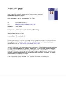 wood´s light examination for assessment in frontal fibrosing alopecia_ a manoeuvre to enhance the hairline.[2019][j am acad dermatol]