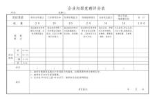 企業(yè)內(nèi)部競(jìng)聘評(píng)分表