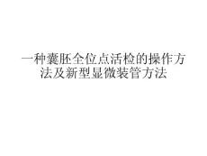 一種囊胚全位點活檢的操作方法及新型顯微裝管方法