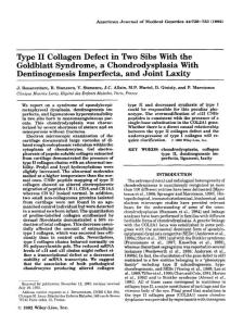 Type I1 Collagen Defect in Two Sibs