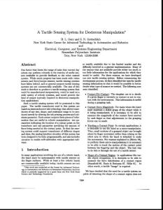 A tactile sensing system for dexterous manipulation