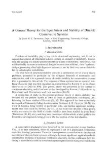 A General Theory For The Equilibrium And Stability Of Discrete Conservative Systems