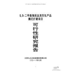 二甲基海因及其衍生产品搬迁扩建项目可行性研究报告