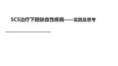 SCS治疗下肢缺血性疾病