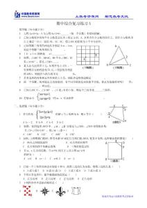 七年级下数学期中综合复习练习5