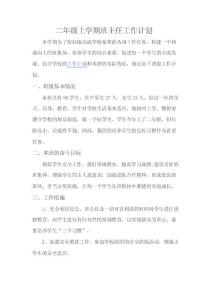 二年級班主任計劃