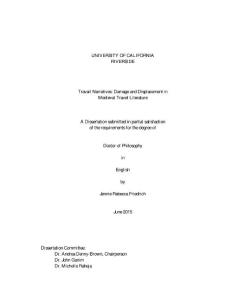 Travail Narratives Damage and Displacement in Medieval Travel Literature（中世紀(jì)旅行文學(xué)中的旅行敘事的破壞和位移）