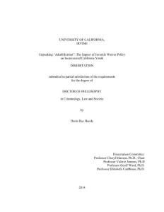 Unpacking Adultification The Impact of Juvenile Waiver Policy on Incarcerated California Youth