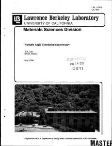 Variable Angle Correlation Spectroscopy（可变角相关光谱）