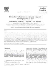 Photorefractive behaviors in a polymer composite including layered silicates
