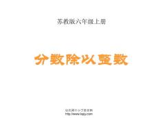 苏教版数学六年级上册《分数除以整数》优质课ppt课件