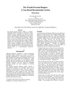 The Wasabi personal shopper: A case-based recommender system