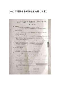 2024年河南省中考數(shù)學(xué)臨考?jí)狠S題（三套）