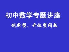 初中数学创新性开放性问题（3）