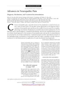 advance in neuropathic pain