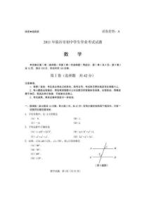 山东临沂2011中考数学试题及答案