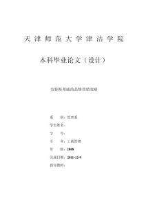美特斯邦威的品牌營銷策略  畢業論文