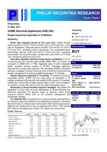 Gome Regain Expansion Especially in T2 Markets