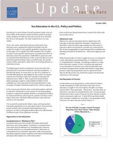 Sex Education in the US Policy and Politics