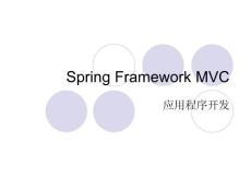 Spring Framework MVC应用程序开发简介