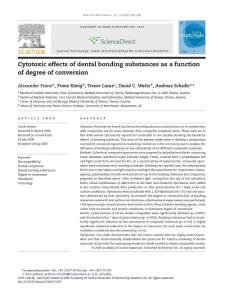 Cytotoxic effects of dental bonding substances as a function