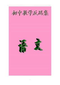初中语文教学反思集(1)