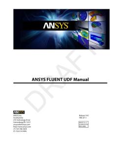 ANSYS FLUENT 14.0 UDF manual