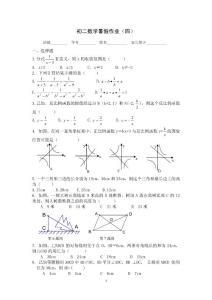 初二数学暑假作业（4）