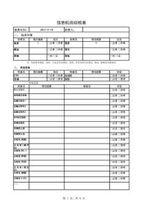 【最新编排】机房巡检表