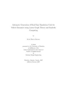 Automatic generation of real-time simulation code for vehicle