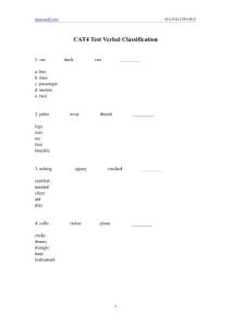 CAT4考試真題模擬詞匯